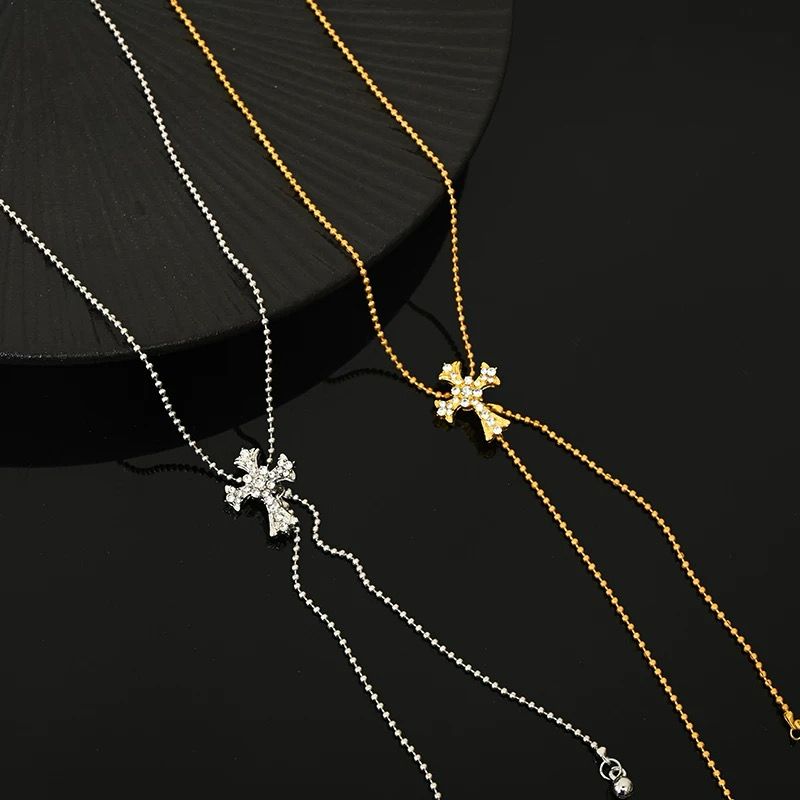 Cross Tassel Chain Necklace