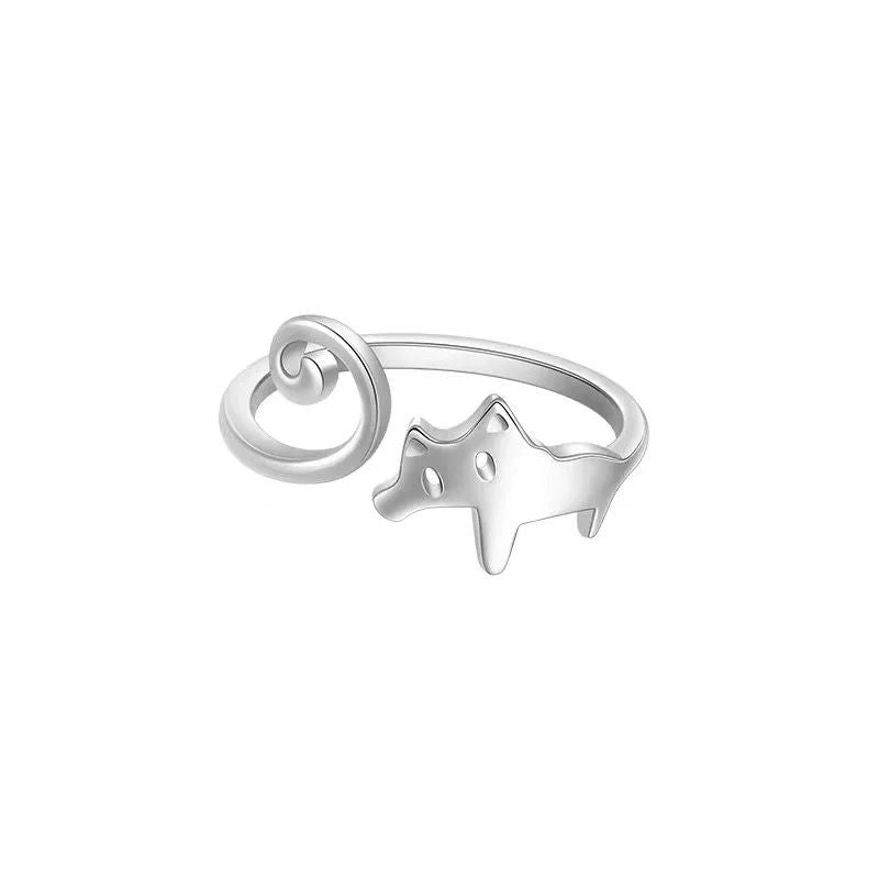 Sterling Silver Cat Ring