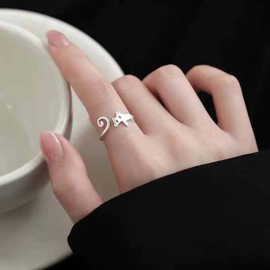 Sterling Silver Cat Ring