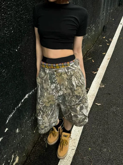 Uni Pandaa Camo Nature Jorts