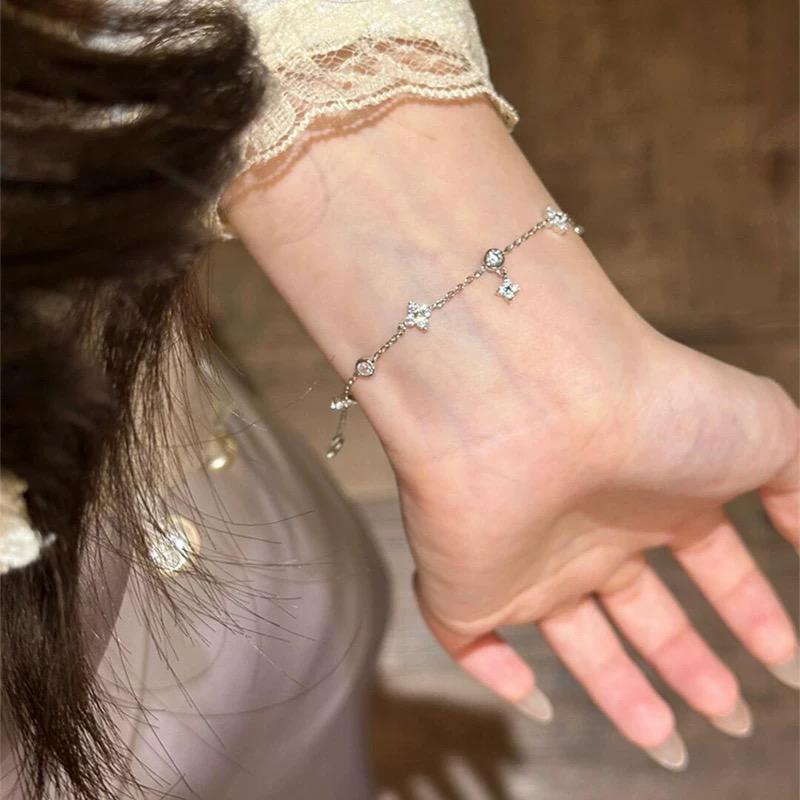 Sterling Silver Four-Leaf Clover Bracelet