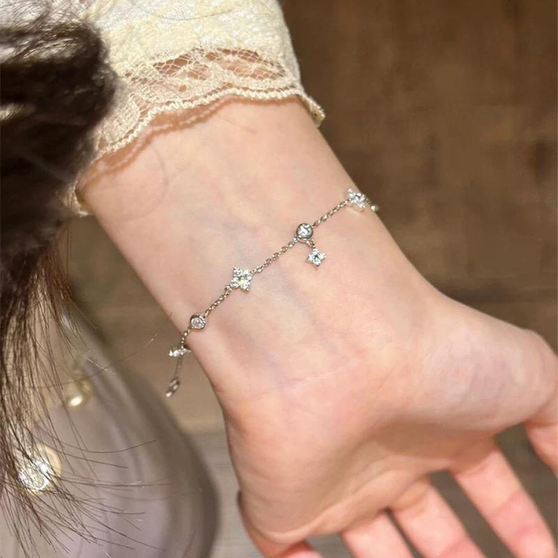 Sterling Silver Four-Leaf Clover Bracelet