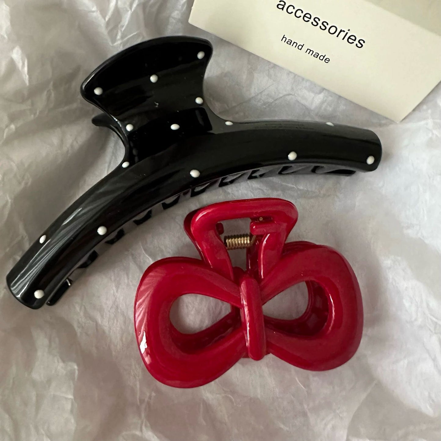 Polka Dot Hair Clips