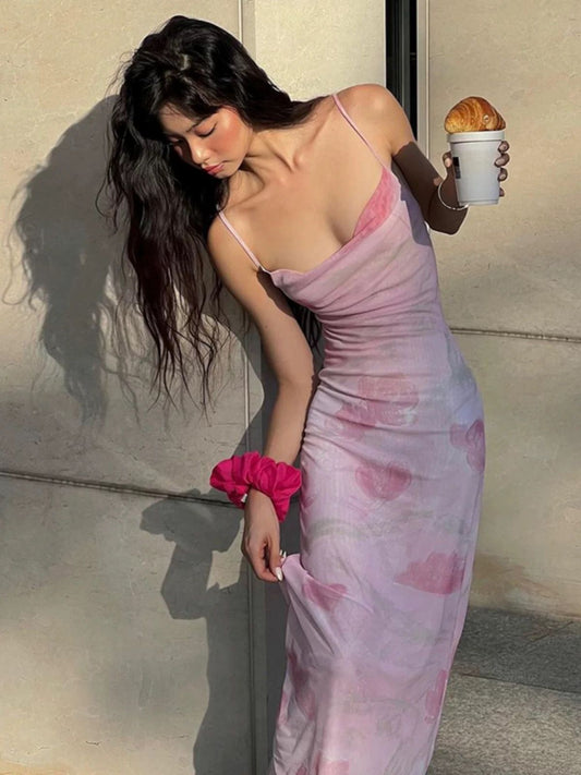 Double Mesh Suspender Dress