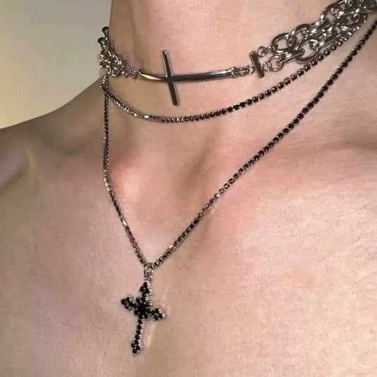 Titanium Steel Cross Necklace