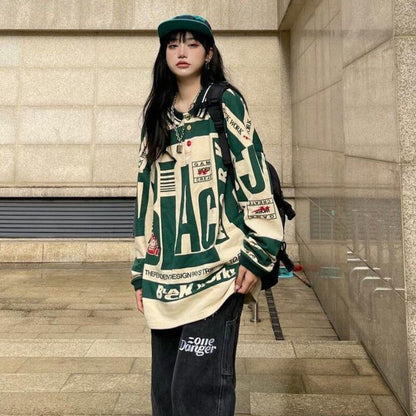 Uni Pandaa Urban Graffiti Oversized Sweatshirt