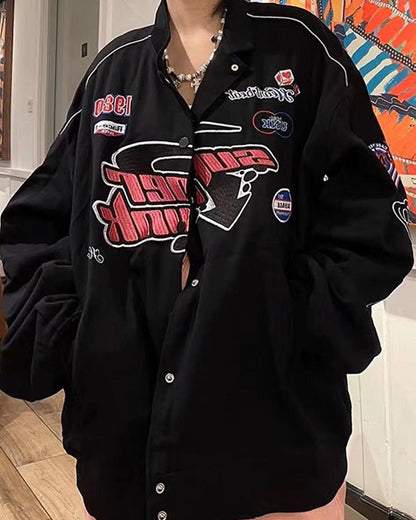 Uni Pandaa Y2K Vintage Varsity Jacket