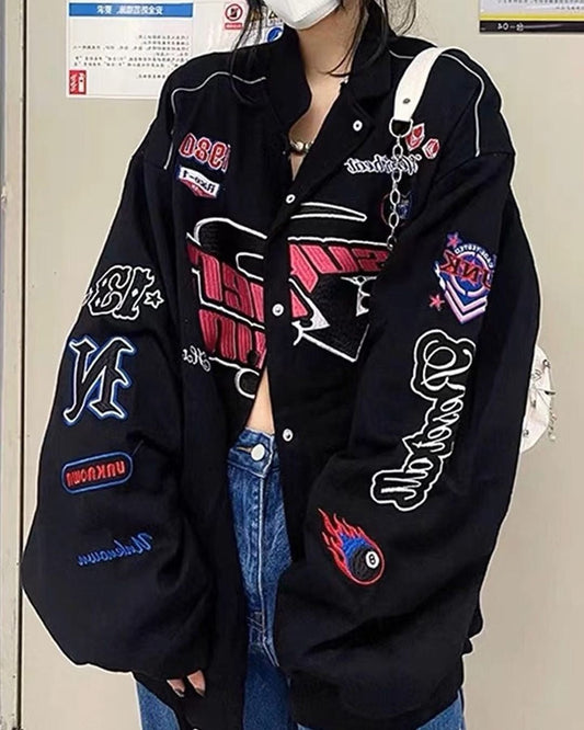 Uni Pandaa Y2K Vintage Varsity Jacket