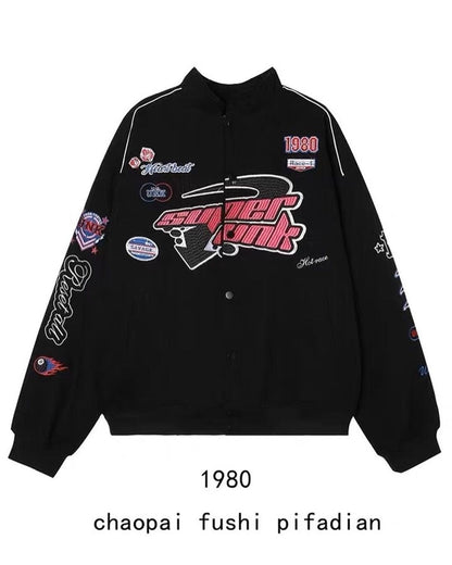Uni Pandaa Y2K Vintage Varsity Jacket