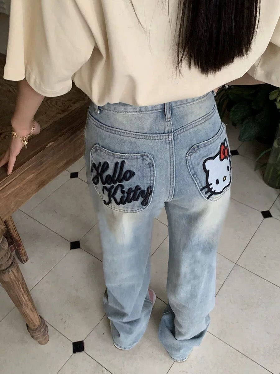 Uni Pandaa Cute Kitty Jeans
