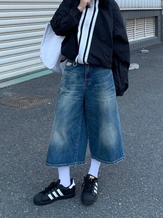 Uni Pandaa Retro Fade Denim Jorts