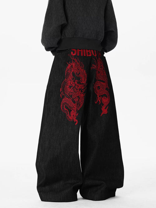 Uni Pandaa Crimson Dragon Acubi Jeans