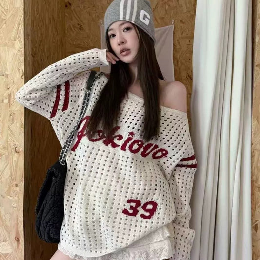 Uni Pandaa Knit Off-Shoulder Pullover
