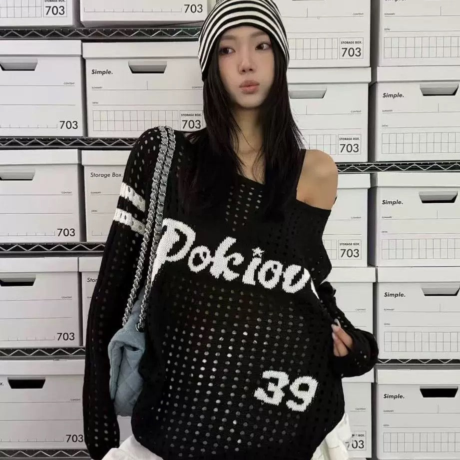 Uni Pandaa Knit Off-Shoulder Pullover