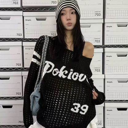 Uni Pandaa Knit Off-Shoulder Pullover