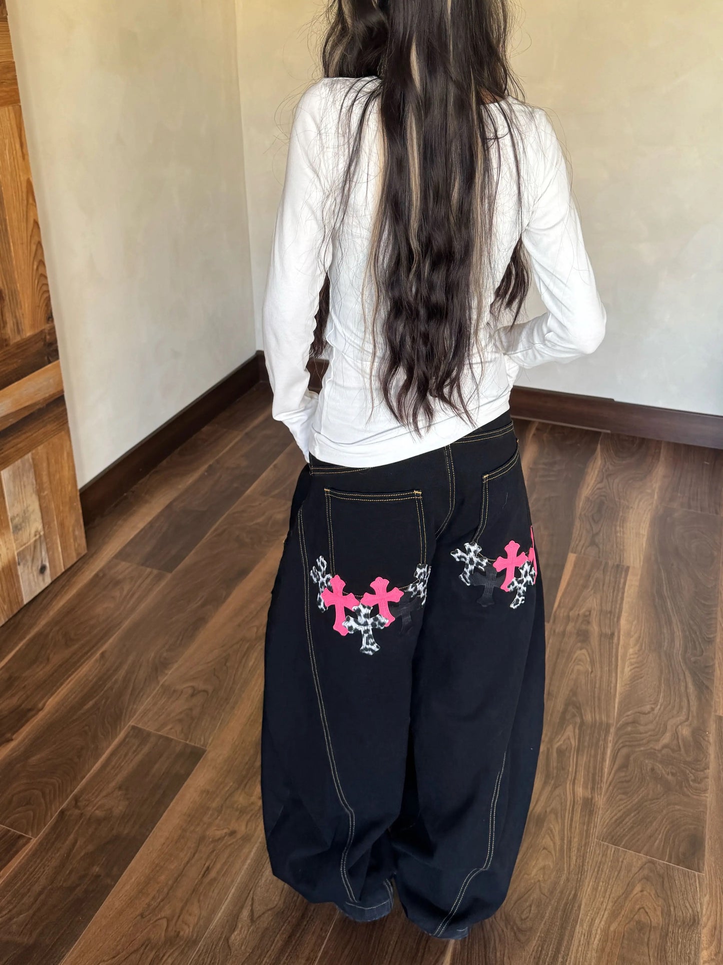 Uni Pandaa Cross Denim Jeans