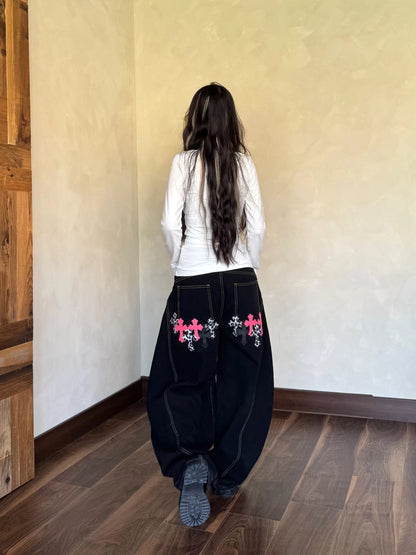 Uni Pandaa Cross Denim Jeans