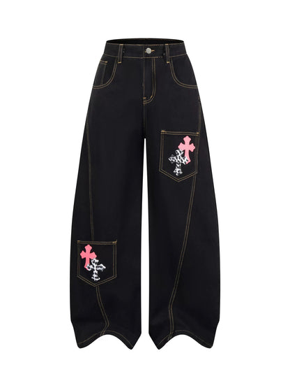 Uni Pandaa Cross Denim Jeans