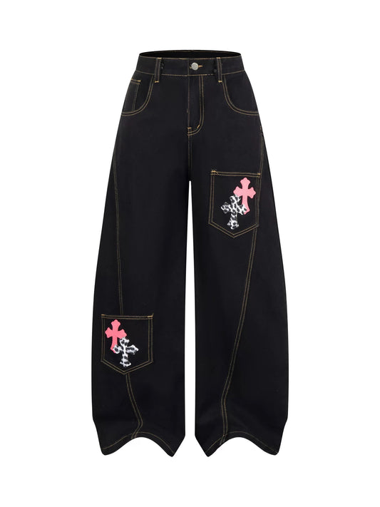 Uni Pandaa Cross Denim Jeans