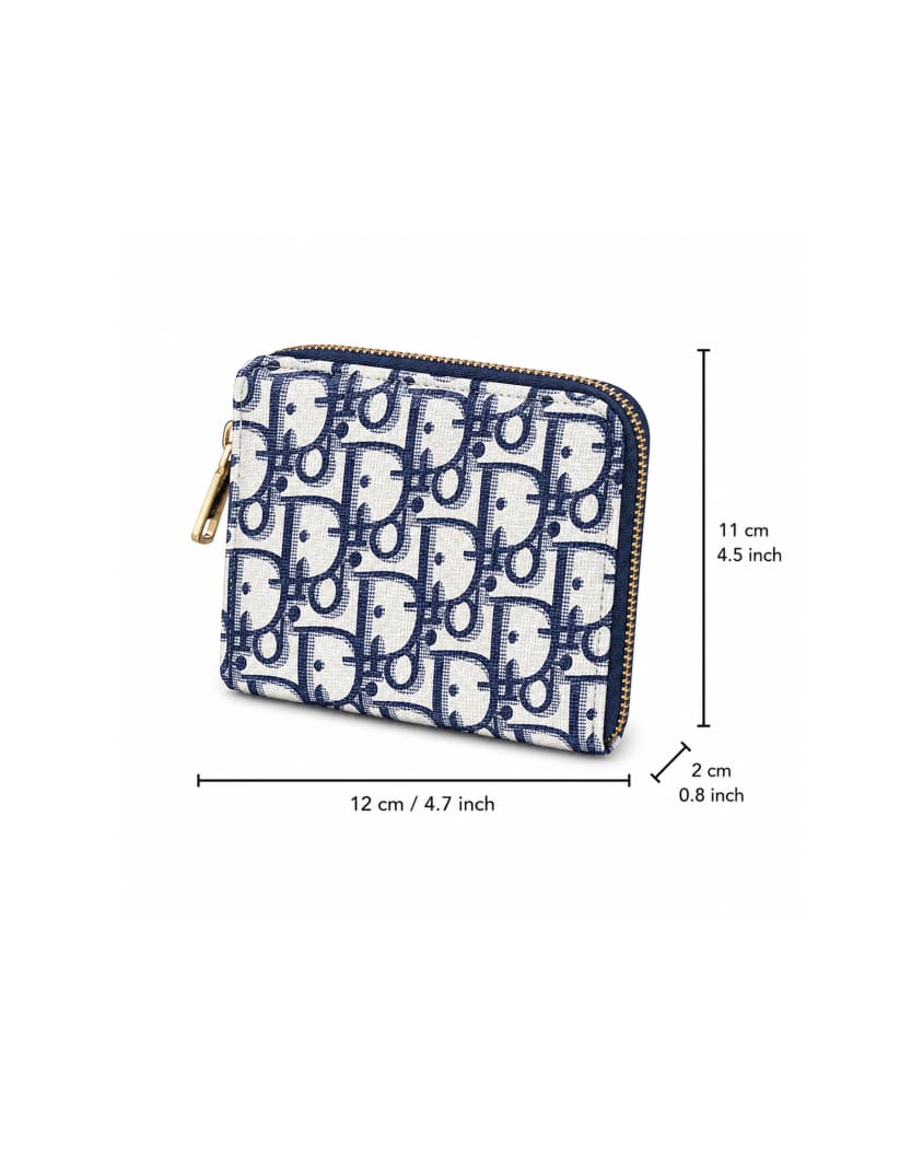 Uni Pandaa Monogram Zip Wallet