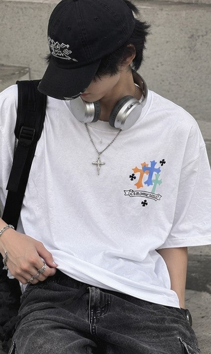 Uni Pandaa Cross Floral T-Shirt
