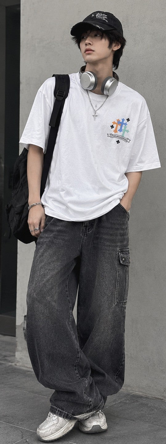 Uni Pandaa Cross Floral T-Shirt