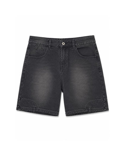 Uni Pandaa Washed Charcoal Utility Jorts