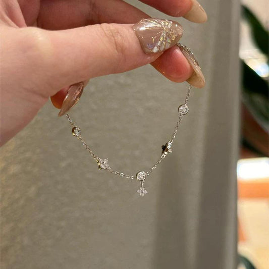 Sterling Silver Four-Leaf Clover Bracelet