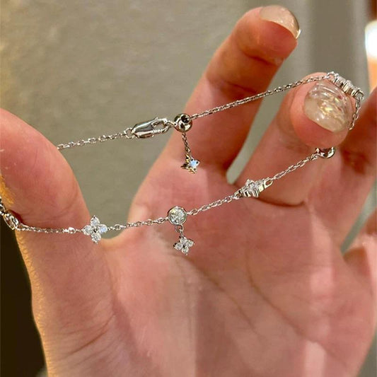 Sterling Silver Four-Leaf Clover Bracelet