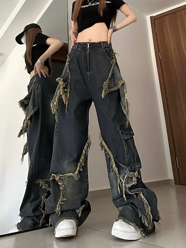 Uni Pandaa Double Star Light Jeans