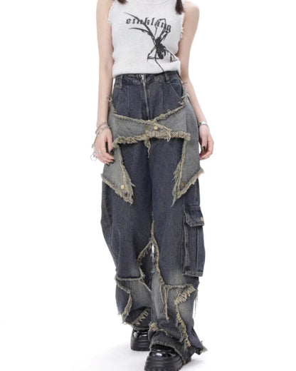 Uni Pandaa Double Star Light Jeans