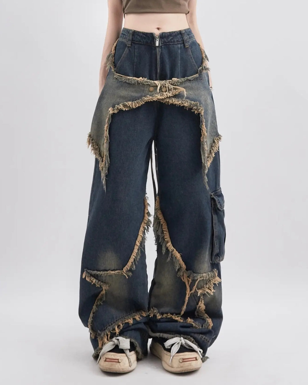 Uni Pandaa Double Star Light Jeans